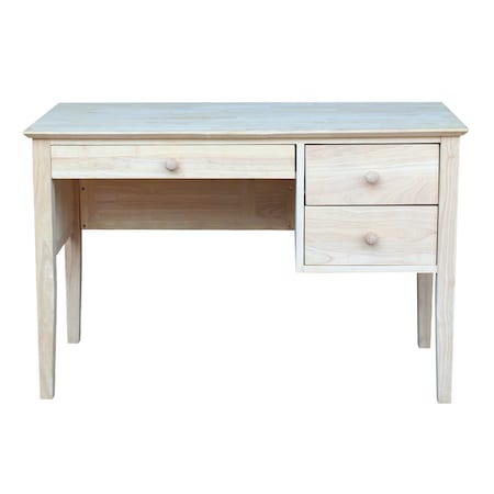 International Concepts Brooklyn Desk 21 in D X 21 H, 30 W X Hardwood, Unfinished OF-66
